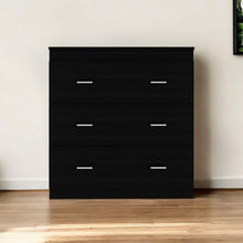 Load image into Gallery viewer, 31.5" x 16.4" x 33.5" Three Drawer Dresser - Black
