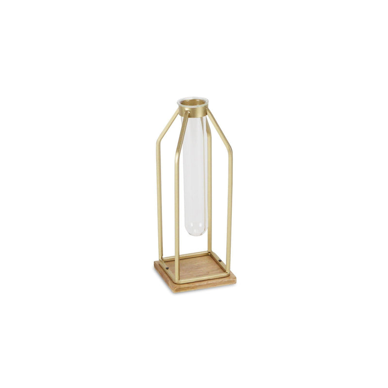 Test Tube Table Vase - Gold / Gold / Natural