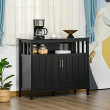 Load image into Gallery viewer, Homcom - Sideboard Buffet Cabinet, Kitchen Cabinet, Coffee Bar Cabinet With 2 Doors And Adjustable Shelves For Entryway Living Room - Black
