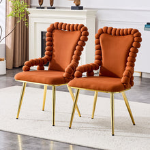 Load image into Gallery viewer, Puffy Bubble, Ball Chain Chair With Armrests For Dining Room (Set of 2)
