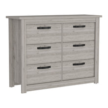 Load image into Gallery viewer, 47" Six Drawer Double Dresser - Light Gray
