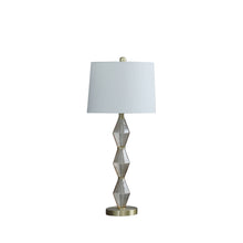 Load image into Gallery viewer, Geo Glass Table Lamp With Shade - Brushed Gold
