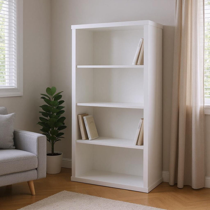 Adjustable Four Tier Bookcase (333357) - White