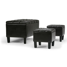 Load image into Gallery viewer, Dover - 3 Piece Storage Ottoman Contemporary Design
