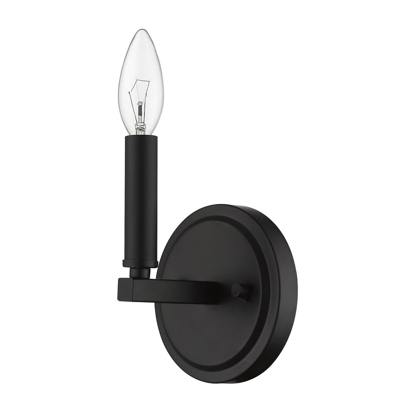 One Light Wall Sconce - Matte Black