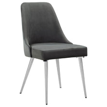 Load image into Gallery viewer, Padded Side Chair Of 2) With Upholstered Seat And Polished - Gray
