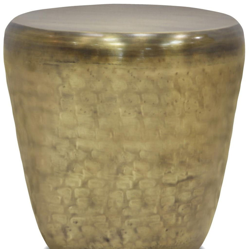 22" Metal Round End Table - Gold