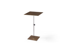 Load image into Gallery viewer, Steel Height Adjustable Square Pedestal End Table - Bronze / Silver
