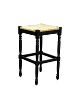 Load image into Gallery viewer, Backless Bar Height Chair With Footrest 29" - Natural and Black
