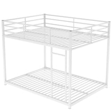 Load image into Gallery viewer, Full over Full Metal Bunk Bed, Low Bunk Bed with Ladder, White(Old SKU:MF197034AAK)
