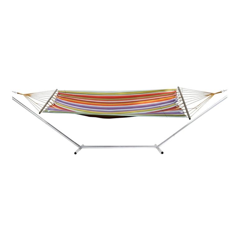 Striped Single Spreader Bar Hammock - Red Sunset And Yellow