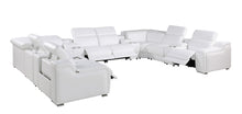 Load image into Gallery viewer, Italian Leather Power Reclining U Shaped Twelve Piece Corner Sectional With Console - White
