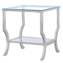Load image into Gallery viewer, Porch &amp; Den - Square Top End Table Elegance Glass - Chrome
