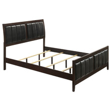 Load image into Gallery viewer, Eastern King Panel Bed With Upholstered Headboard And Footboard - Cappuccino
