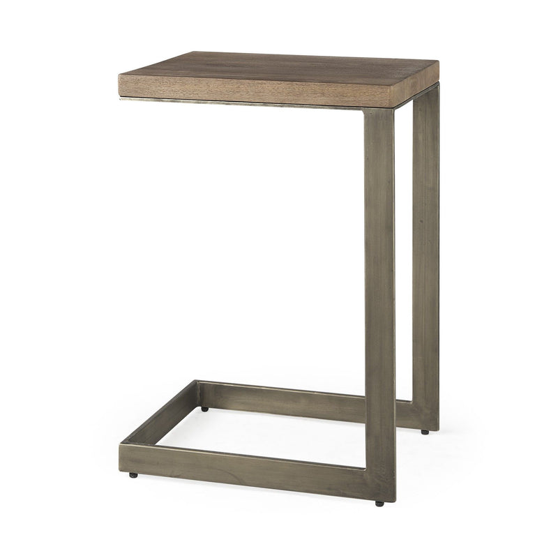 Solid And Manufactured Wood Square End Table - Brown