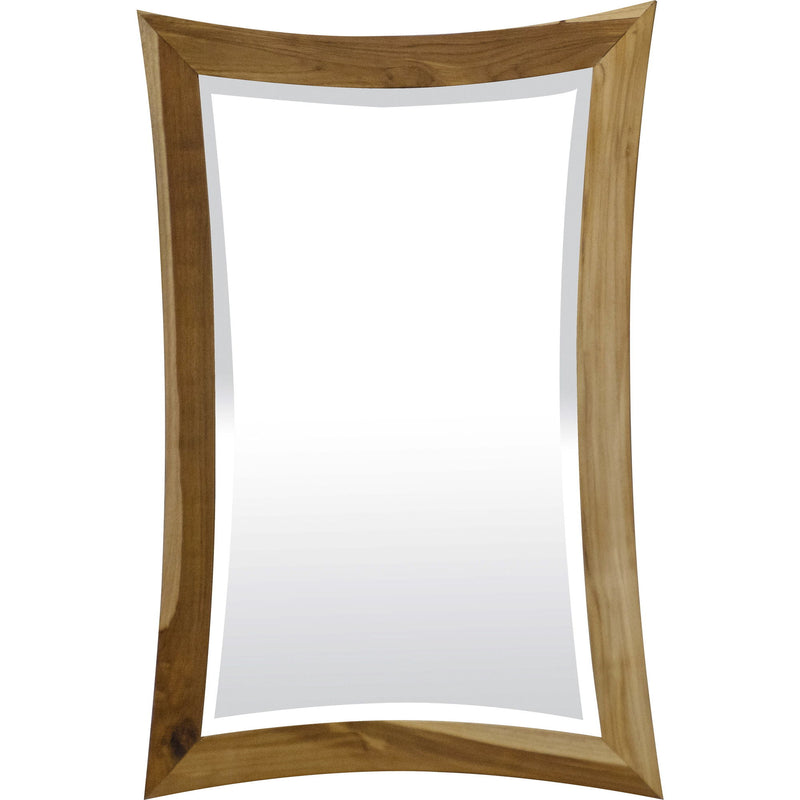 35" Abstract Framed Bathroom Vanity Mirror - Brown