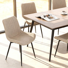 Load image into Gallery viewer, Dining Chair Set With Padded Backrests (Set of 4) - Beige
