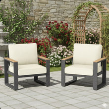Load image into Gallery viewer, All-Weather Patio Armchairs With Thick Cushions (Set of 2)
