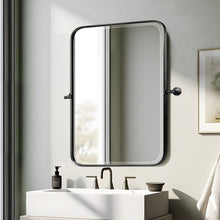 Load image into Gallery viewer, 36" Metal Adjustable Framed Accent Mirror - Black
