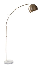 Load image into Gallery viewer, Arc Floor Lamp With Brass Solid Color Bowl Shade - Brass
