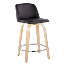 Load image into Gallery viewer, Toriano - Contemporary Fixed Height Counter Stool &amp; Swivel And Round Footrest (Set of 2)
