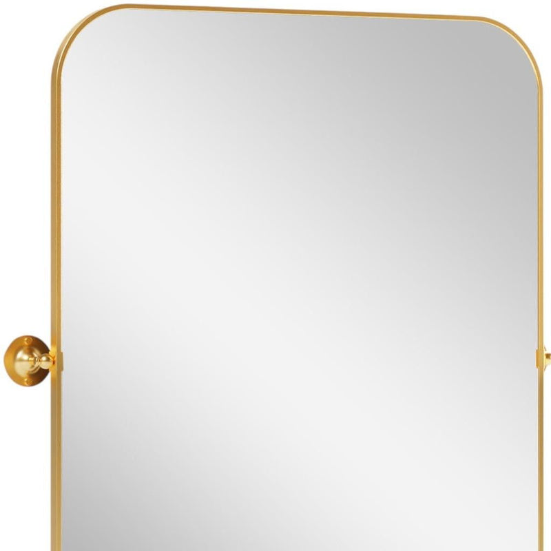 Metal Framed Bathroom Vanity Mirror - Gold
