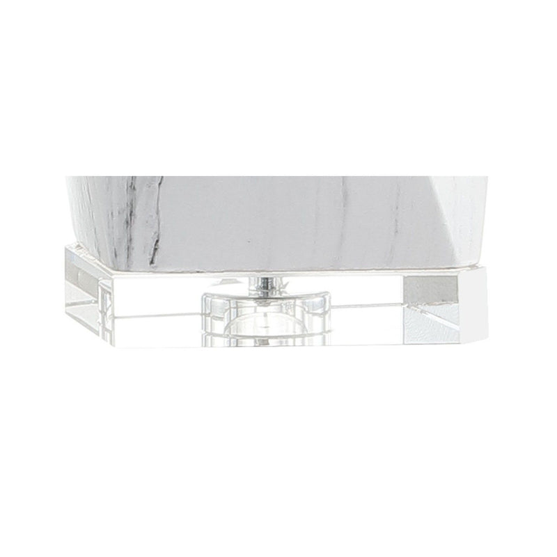 26" Novelty Table Lamp With Drum Shade - White