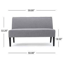 Load image into Gallery viewer, Contemporary Loveseat With Upholstered Fabric And Birch Wood Legs

