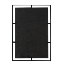 Load image into Gallery viewer, 32" Iron Framed Antiqued Glass Accent Mirror - Black
