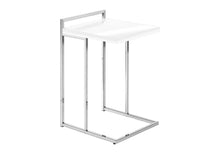 Load image into Gallery viewer, Wood And Metal End Table - White / Silver
