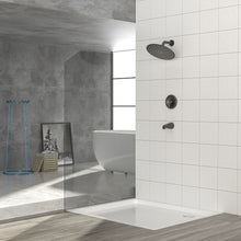 Load image into Gallery viewer, 10" Round Rain Shower Head System With Waterfall Tub Spout, Wall Mounted, Stainless Steel
