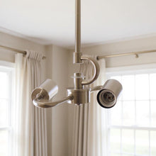 Load image into Gallery viewer, Bulb Two Light Metal Chandelier - Nickel

