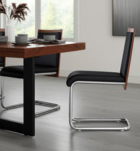 Load image into Gallery viewer, Faux Leather Dining Room Parsons Chairs (Set of 2) - Black
