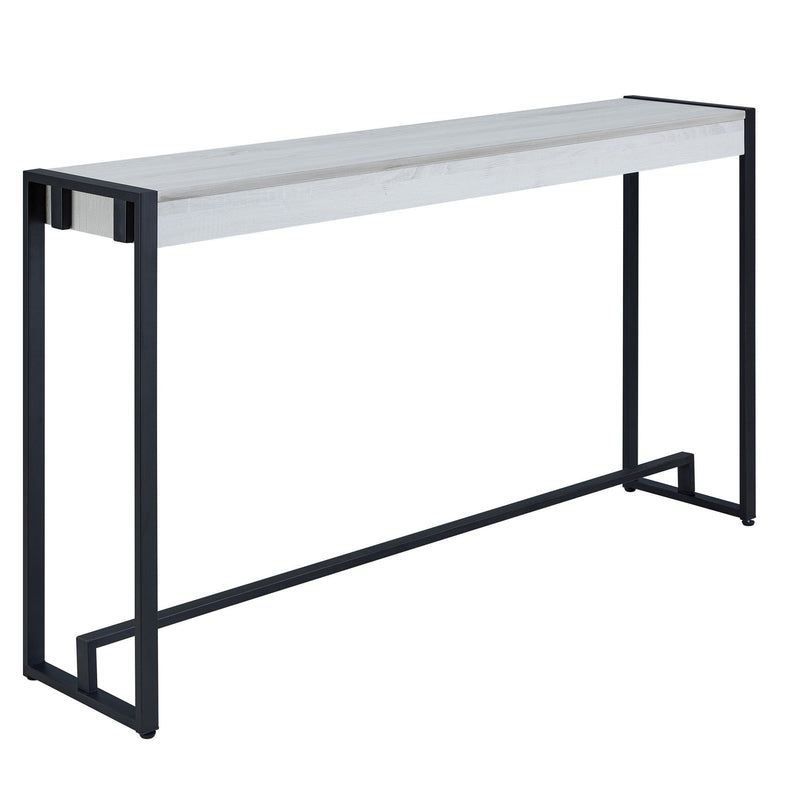Distressed Sled Console Table - White / Black