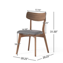 Load image into Gallery viewer, 7 Piece Mid - Century Dining Set With Upholstered Dining Chairs, Dining Table

