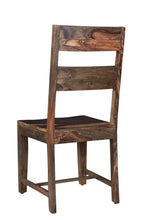 Load image into Gallery viewer, Solid Wood Ladder Back Dining Room Side Chairs (Set of 2) - Dark Brown
