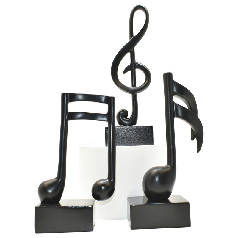 Music Tabletop Sculpture (Set of 3) - Black