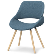 Load image into Gallery viewer, Wood Dining Parsons Chair - Blue / Brown
