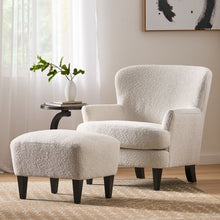 Load image into Gallery viewer, Boucle Fabric Upholstered Living Room Set With Tapered Legs - Cream - Cream
