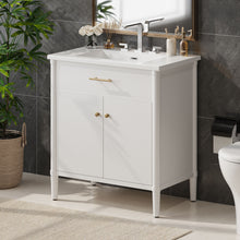 Load image into Gallery viewer, Bathroom Vanity With Sink, Soft Close Doors And Adjustable Shelf
