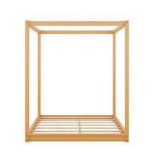 Load image into Gallery viewer, Wood Canopy Platform Bed With Support Legs And Airflow Slats
