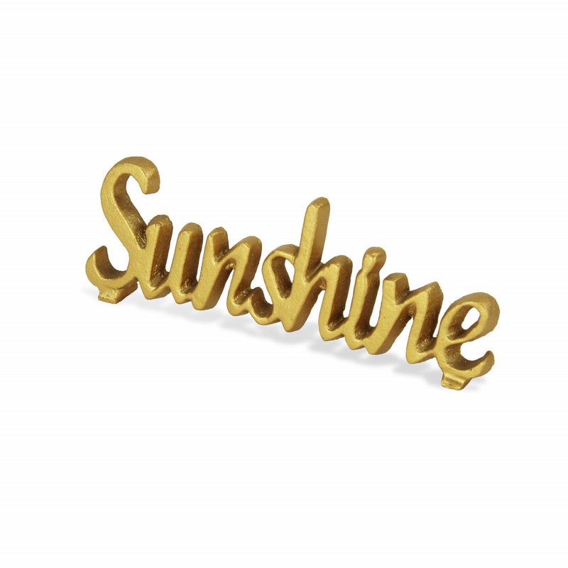 Hand Painted Sunshine Sculpture - Gold