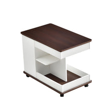 Load image into Gallery viewer, Adjustable End Table With Wheels, 360°Rotating Top And Storage Space
