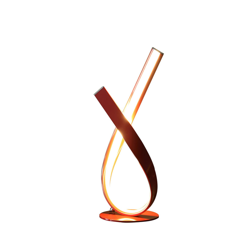 Modern Abstract Ribbons Table Lamp - Red