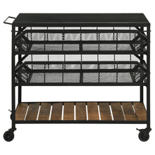 Load image into Gallery viewer, Ingalls - Accent Storage Cart With Casters, Shelves - Black

