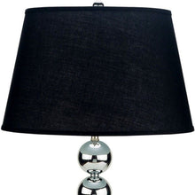 Load image into Gallery viewer, Bauble Table Lamp With Black Shade - Silver
