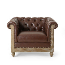 Load image into Gallery viewer, Luminex - Tufted Upholstered Club Chair With Nailhead Accents And Scrolled Tuxedo Arms
