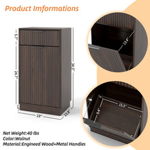 Load image into Gallery viewer, Tilt Out Trash Can Cabinet With Wave Textured Drawer &amp; Pull Out Bin
