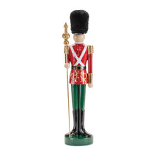 Load image into Gallery viewer, Christmas Nutcracker Tabletop Sculpture - Black / Green / Red
