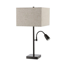 Load image into Gallery viewer, Swing Arm Table Lamps With Square Shades (Set of 2) - Antiqued Bronze
